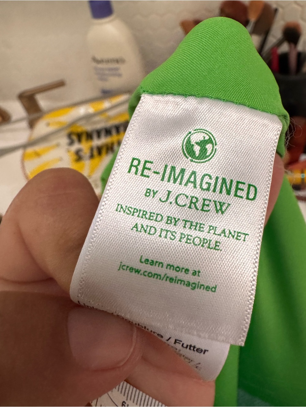 J. Crew Mint Green W/ Tie-Waist Button-Front Pencil Skirtt Linen Blend Casual 8P - Picture 11 of 13